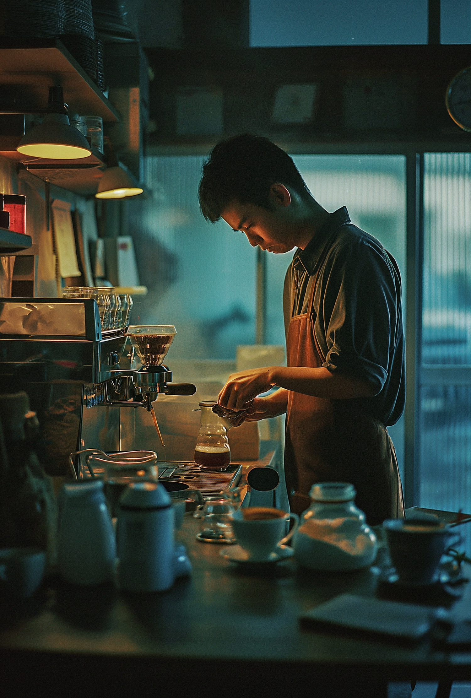 Artisan Barista in Craft Coffee Moment