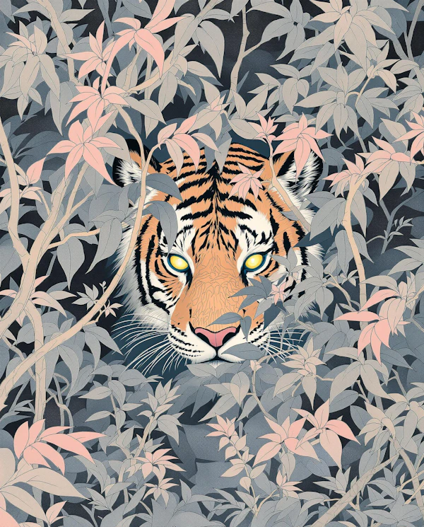 Tiger in Foliage Art