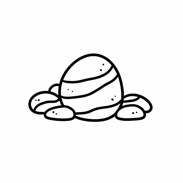Striped Egg Illustration