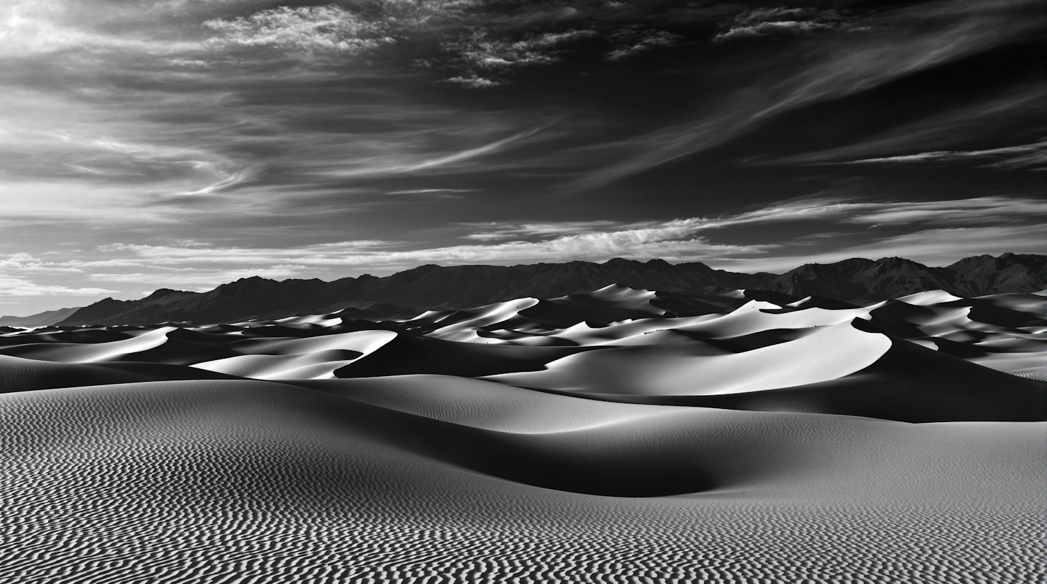 Desert Landscape with Sand Dunes