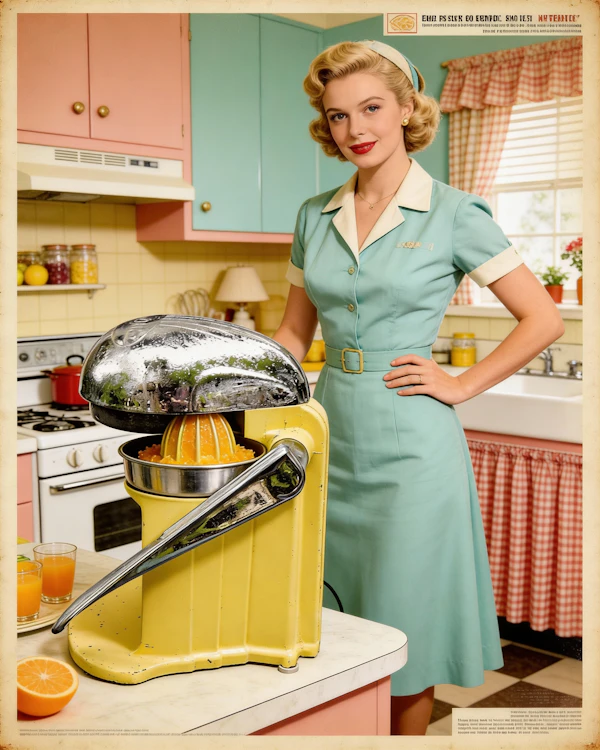 Retro Kitchen Scene