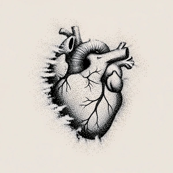 Stippled Heart Art