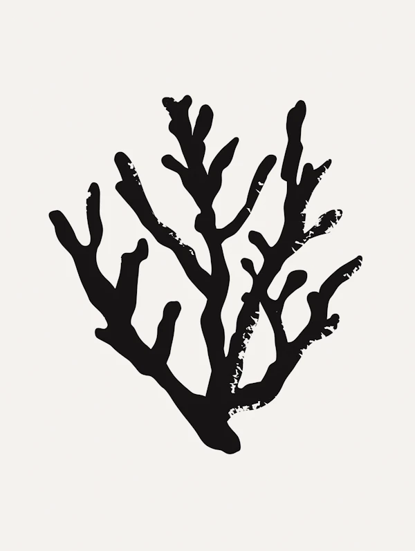 Minimalist Coral Silhouette