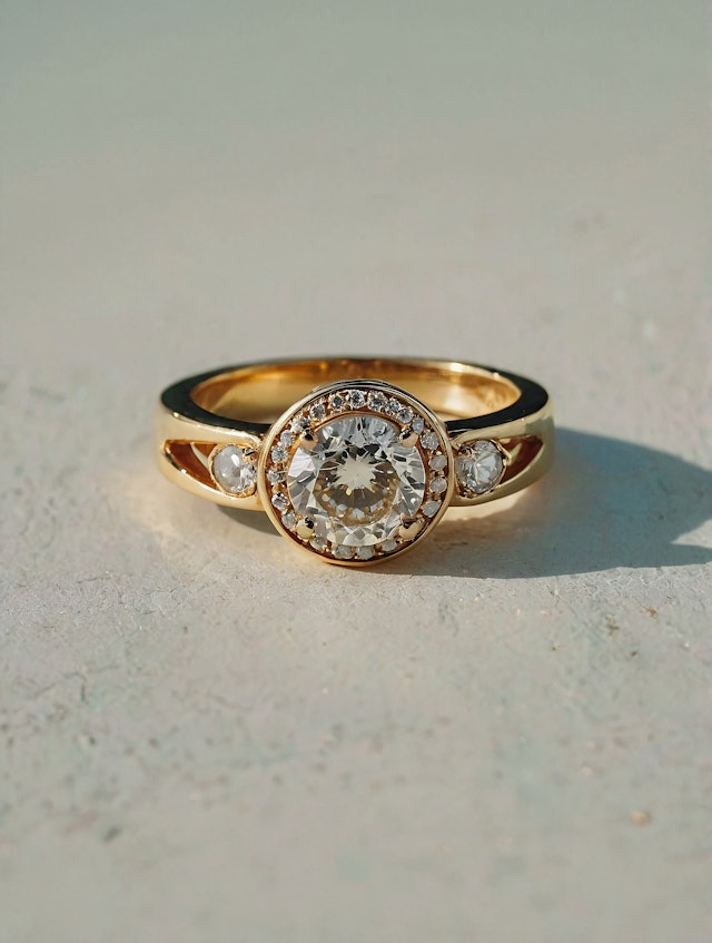 Elegant Gold Diamond Ring