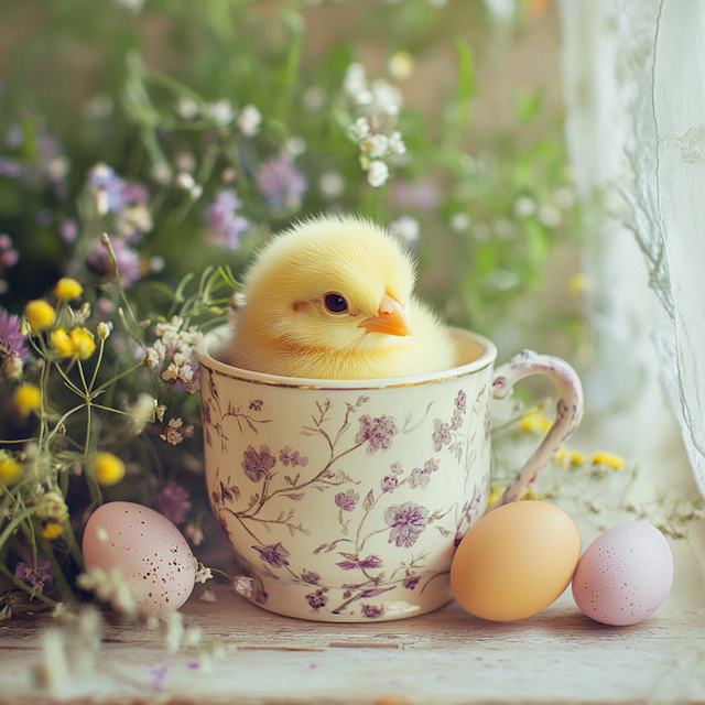 Chick in Teacup Scene