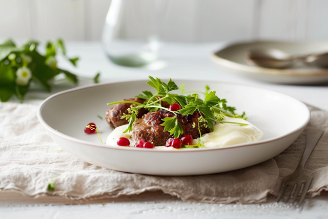 Elegantly Plated Meatballs