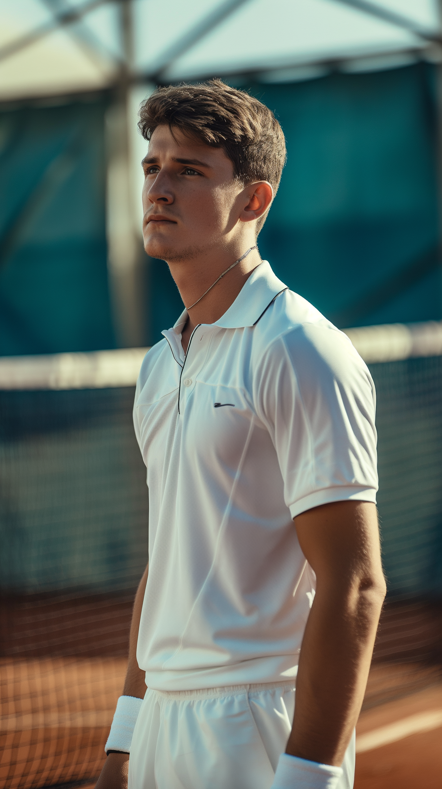 Confident Tennis Player on Court