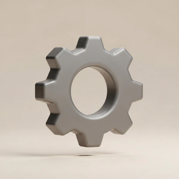 Polished Metallic Gear