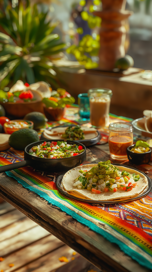 Mexican Cuisine Feast Outdoors