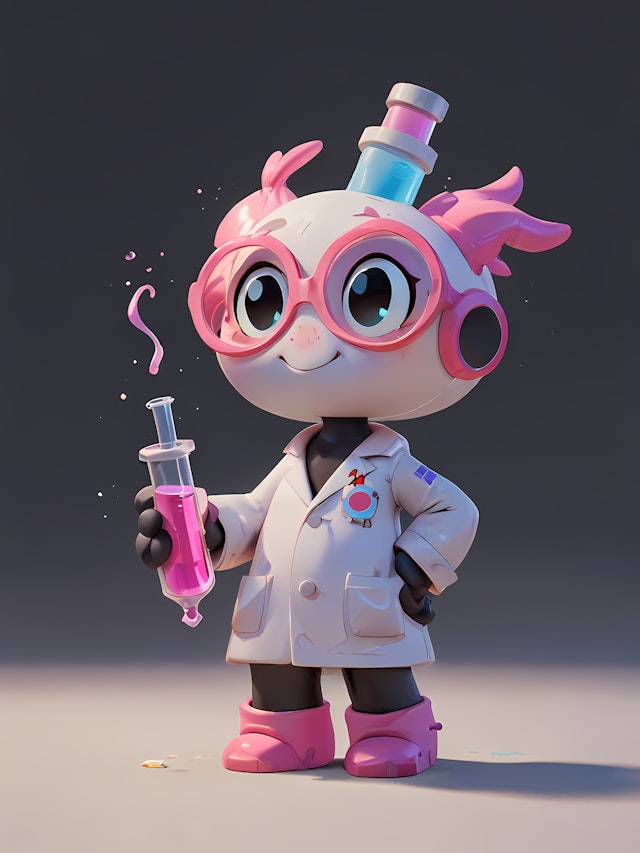 3D Axolotl Scientist