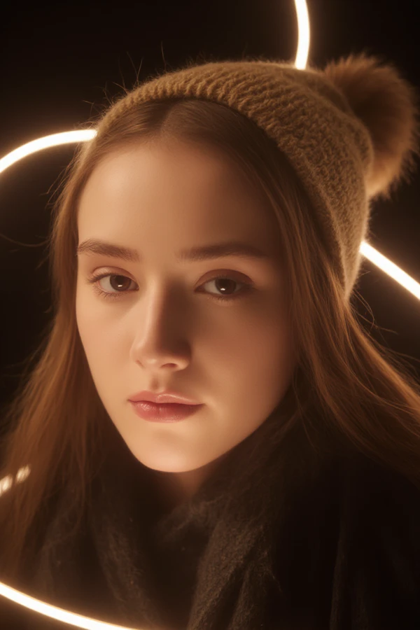 Portrait with Light Frame