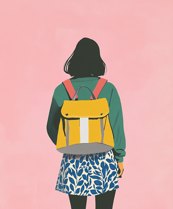 Person with Yellow Backpack