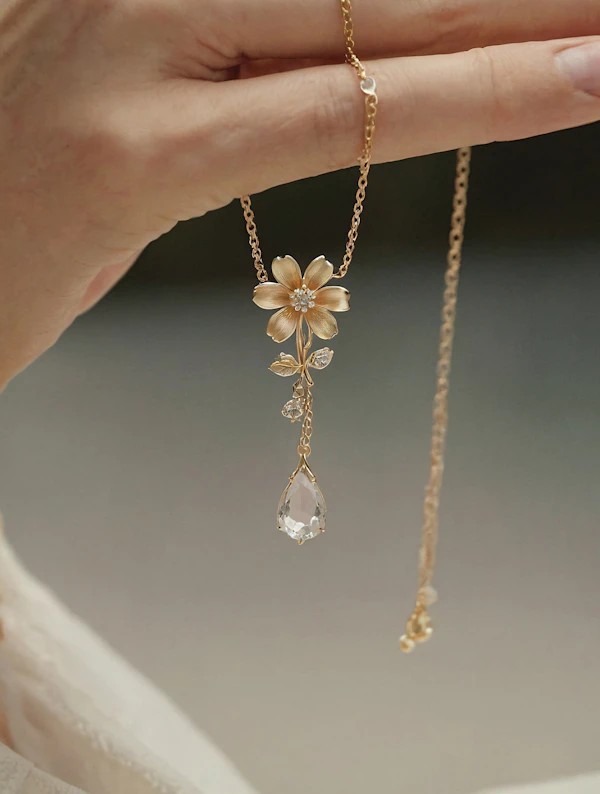 Gold Floral Necklace