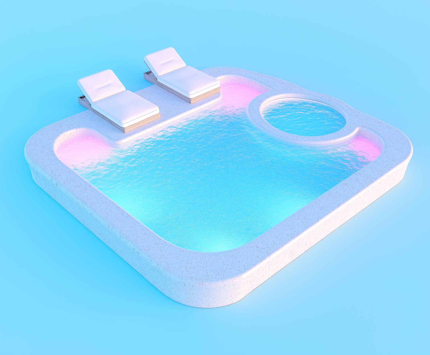 Surreal Minimalist Swimming Pool