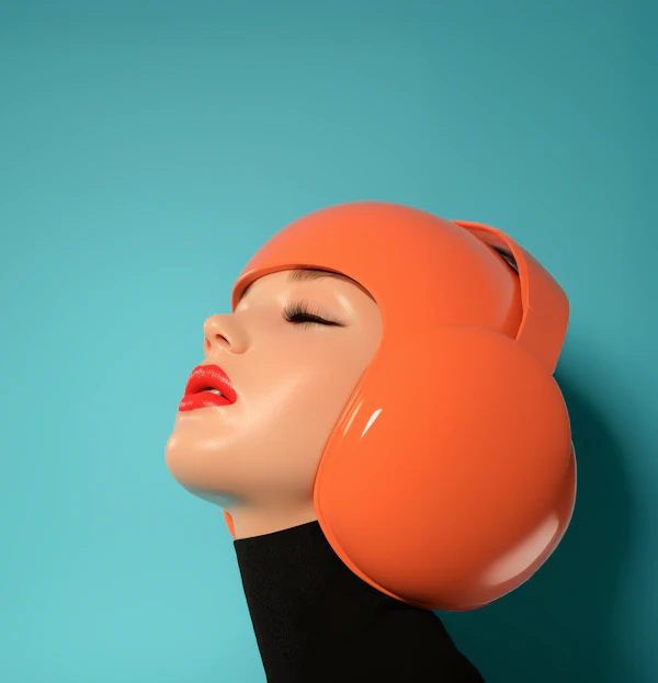 Futuristic Helmet Portrait