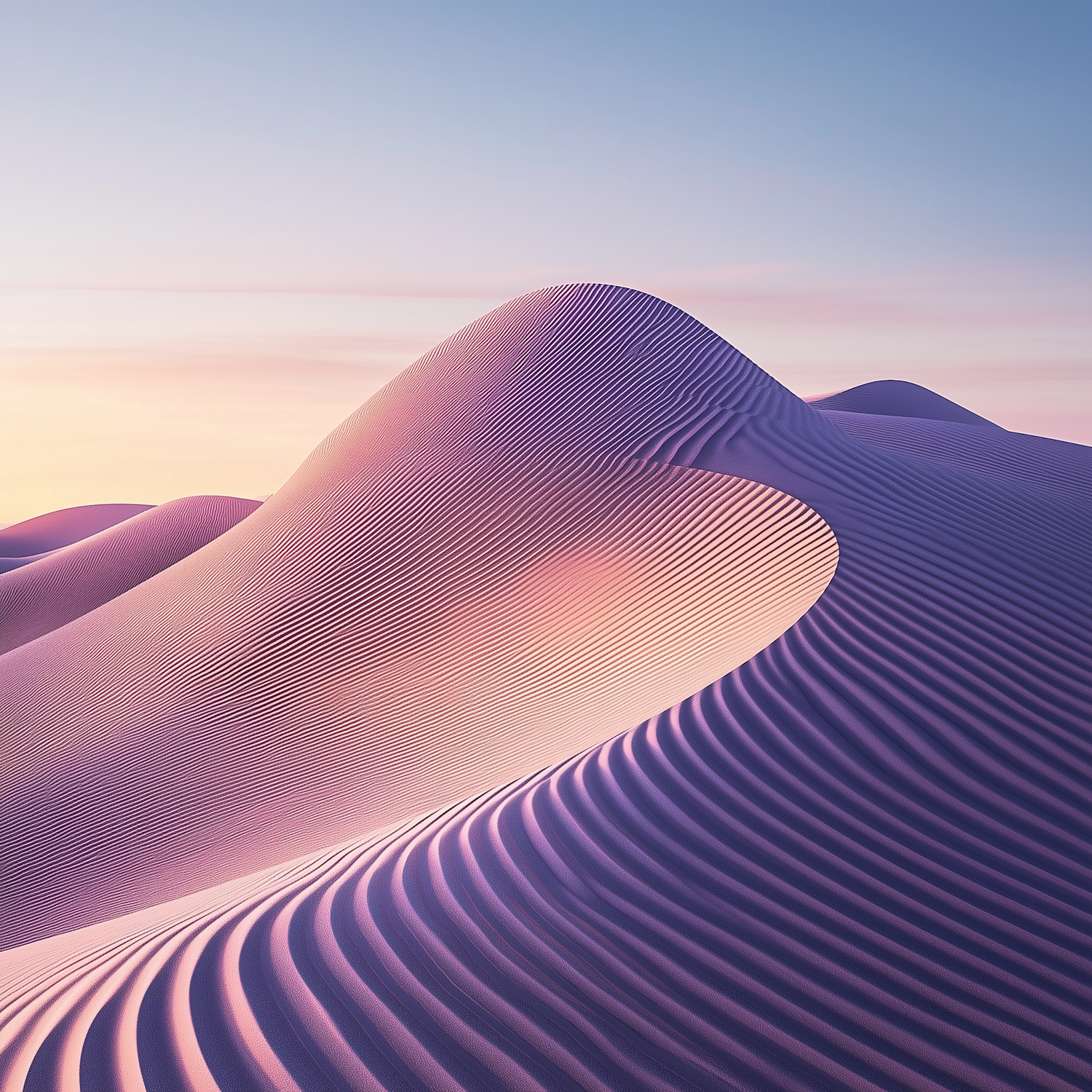 Surreal Desert Dunes at Twilight