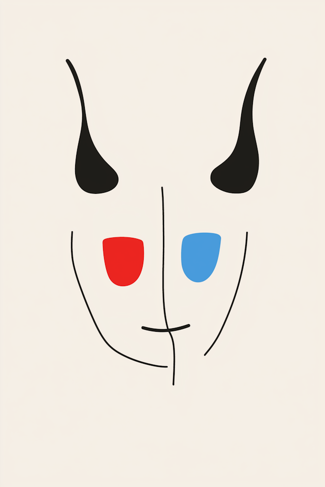 Minimalist Abstract Face Design