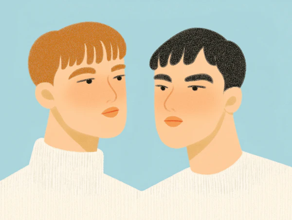 Stylized Portrait of Two People