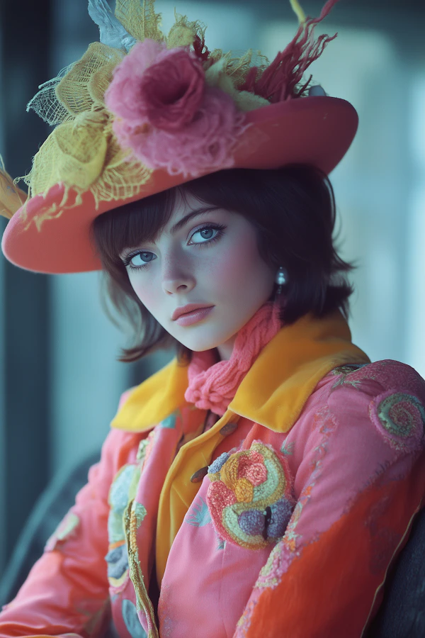 Elegant Woman in Vintage Attire