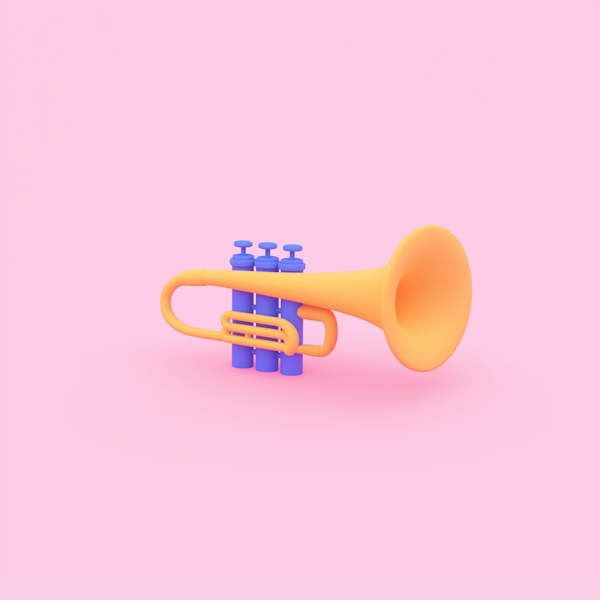 Stylized Artistic Trumpet