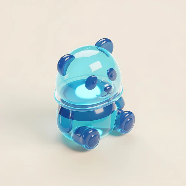 Translucent Blue Panda