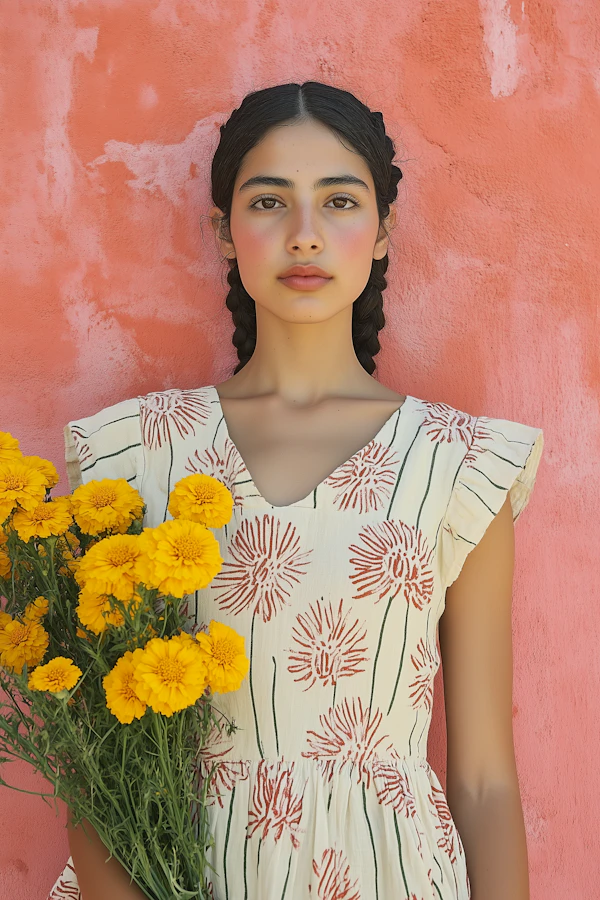 Woman with Marigolds