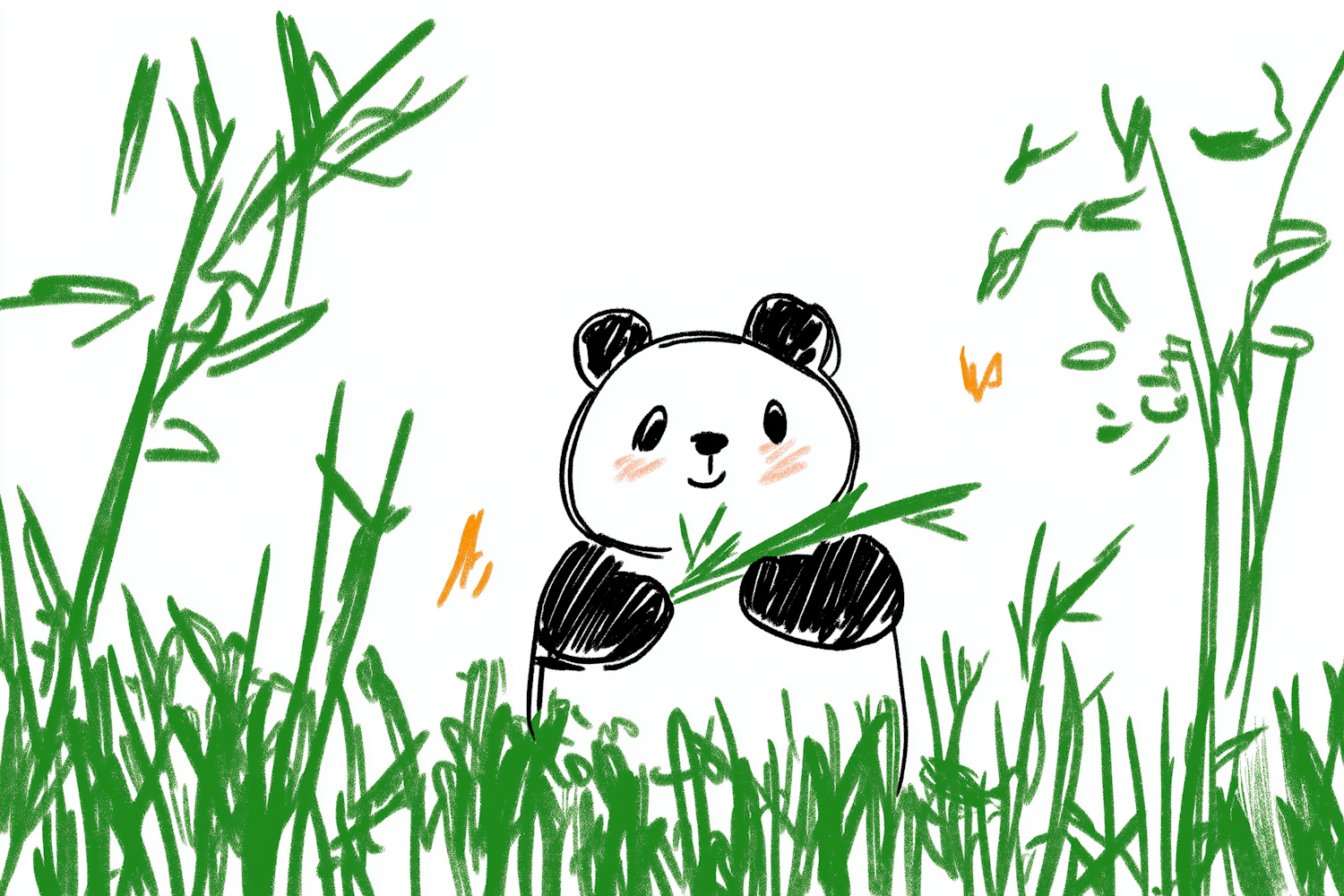 Cheerful Panda Illustration