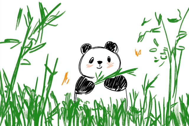 Cheerful Panda Illustration