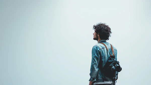 Contemplative Artist with Camera