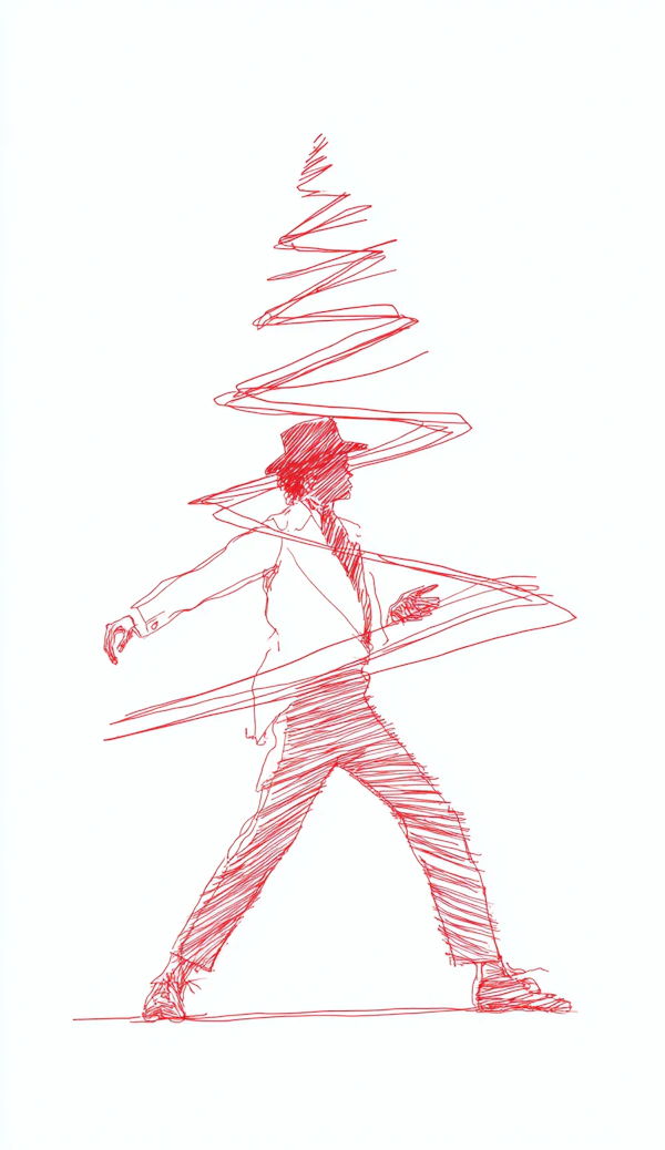 Red Spiral Motion Art