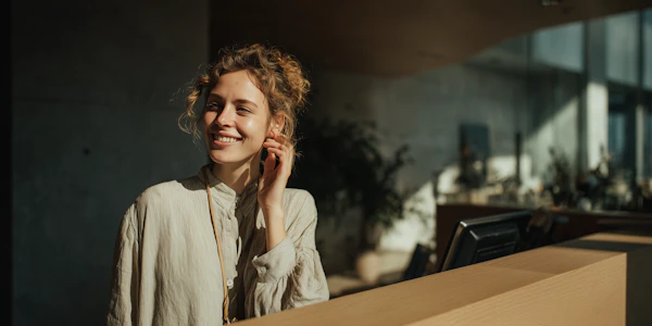 Smiling Woman Indoors