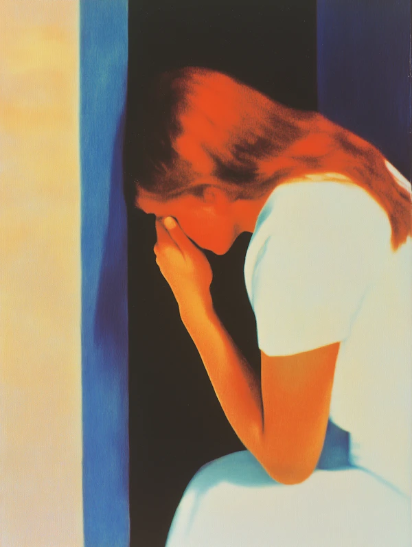 Contemplative Woman Art