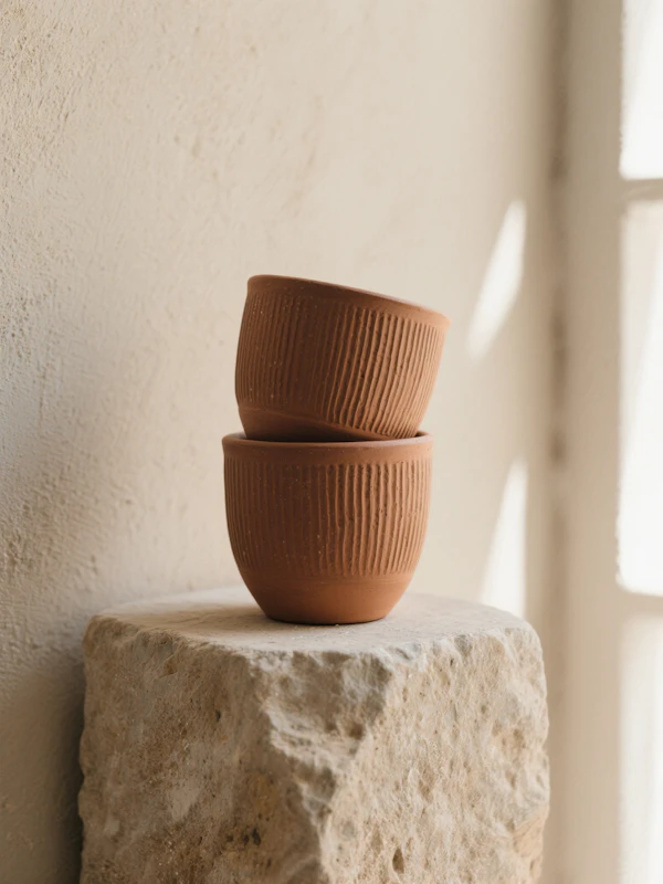 Terracotta Cups Display
