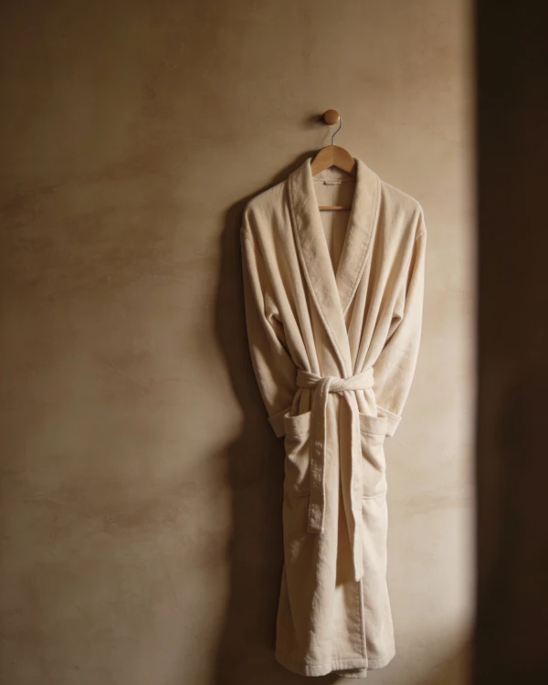 Beige Bathrobe Display