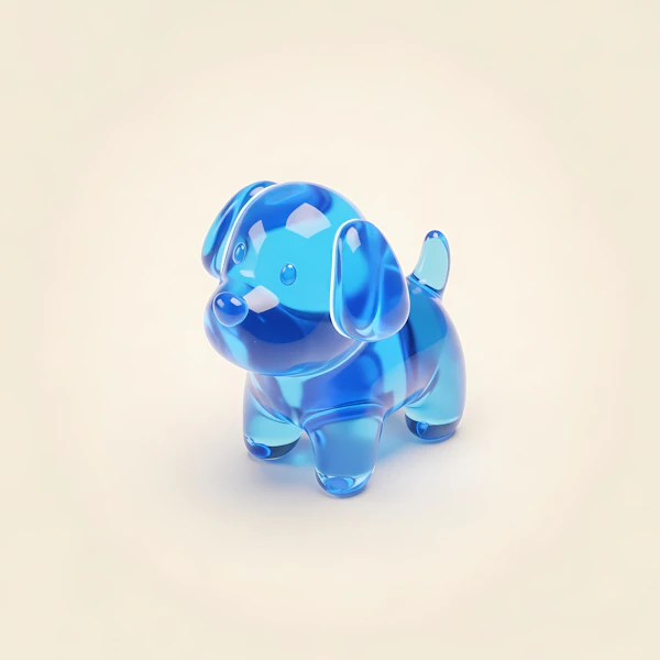 Blue Dog Figurine