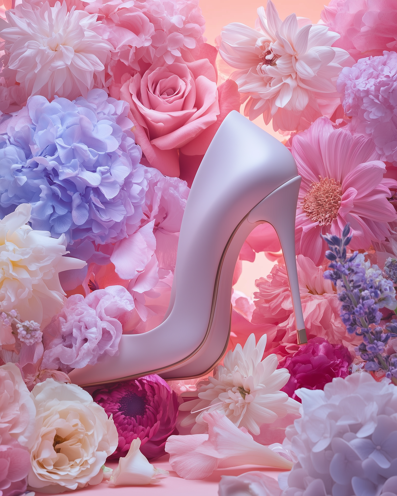 Elegant Shoe with Flowers