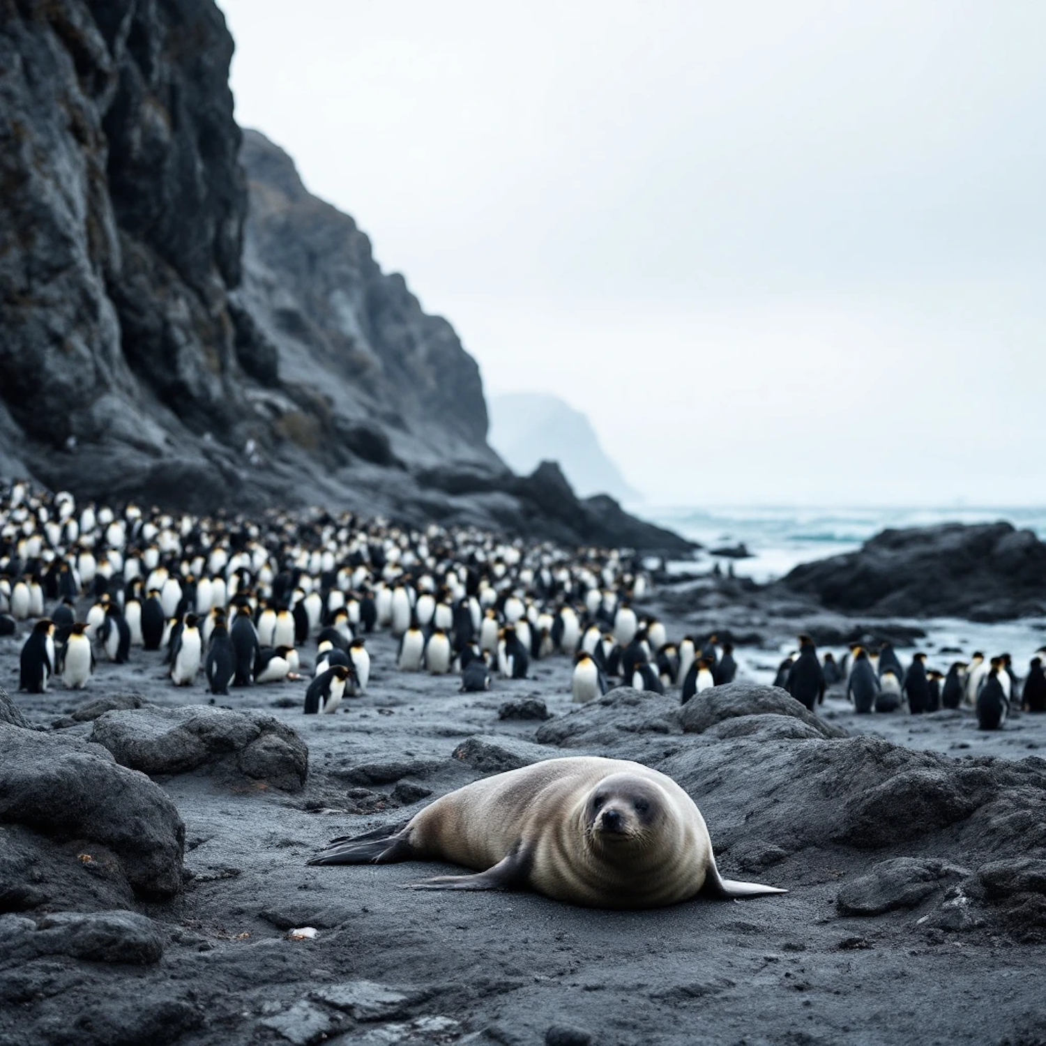 Serene Coastal Wildlife Scene