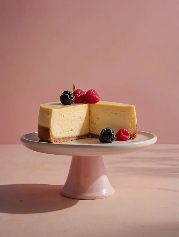 Elegant Cheesecake Display