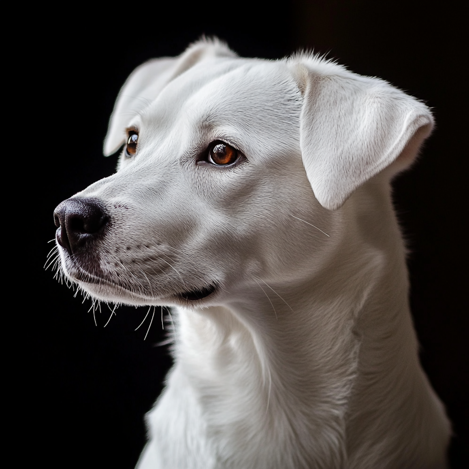 White Dog Close-Up