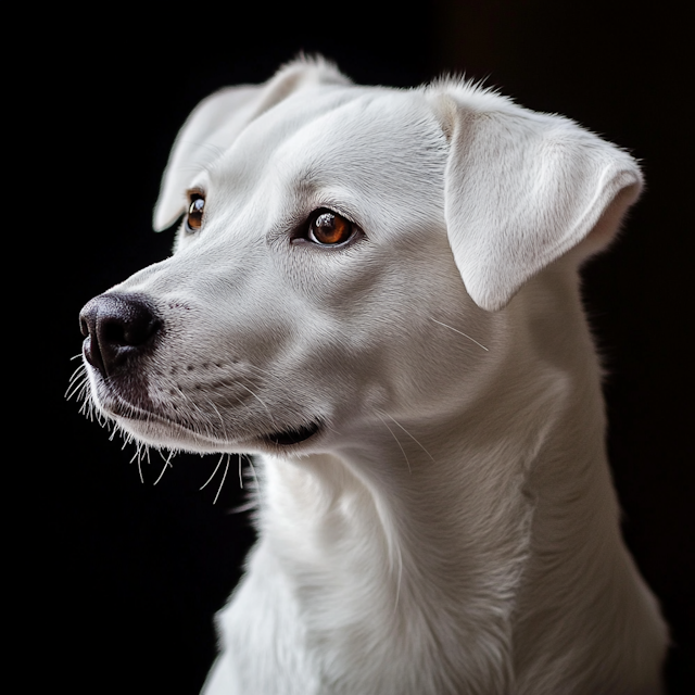 White Dog Close-Up