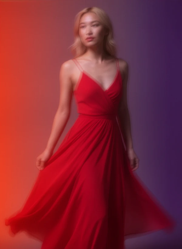 Elegant Woman in Red