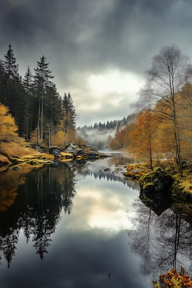 Serene River Landscape