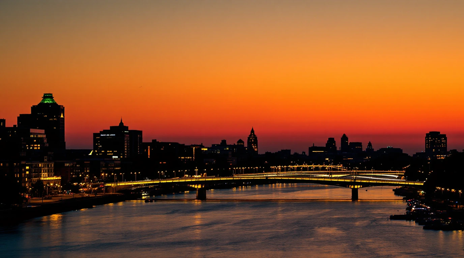 Cityscape at Sunset