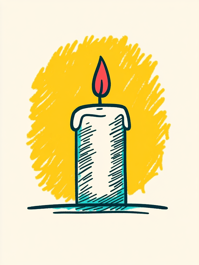 Stylized Candle Illustration