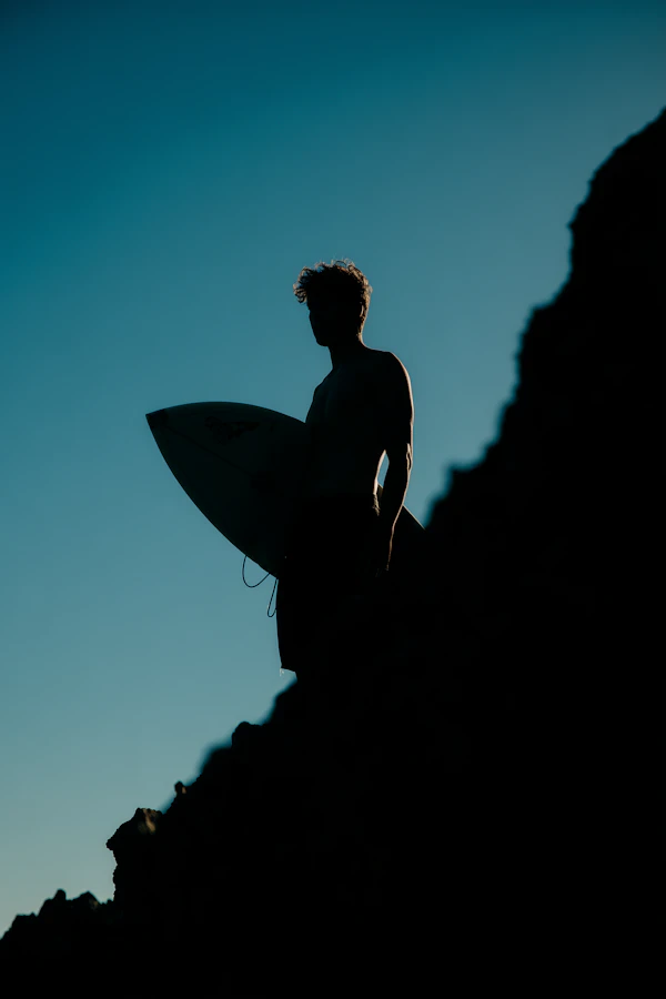 Surfer Silhouette Scene