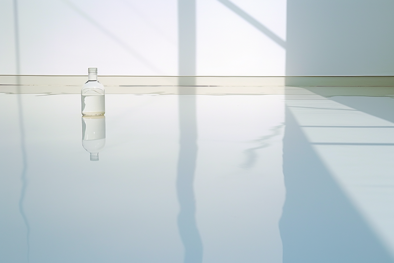 Tranquil Reflections: The Minimalist Water Bottle