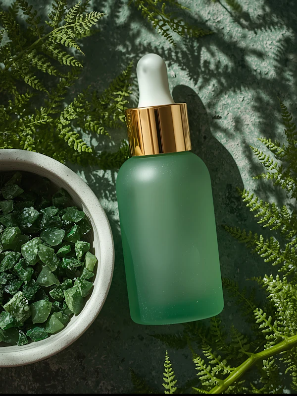 Green Dropper Bottle Scene