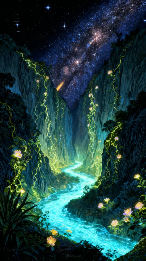 Ethereal Glowing River