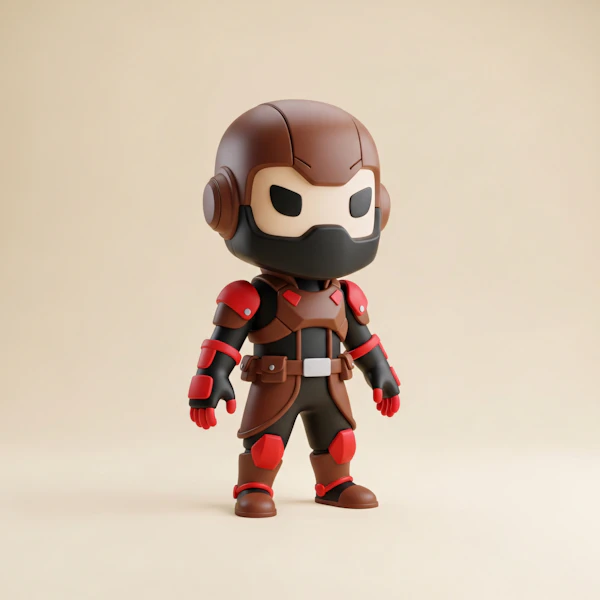 Futuristic Cartoon Figure
