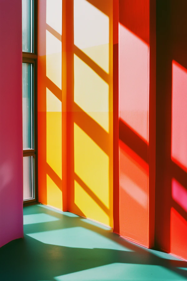 Colorful Shadows on Wall